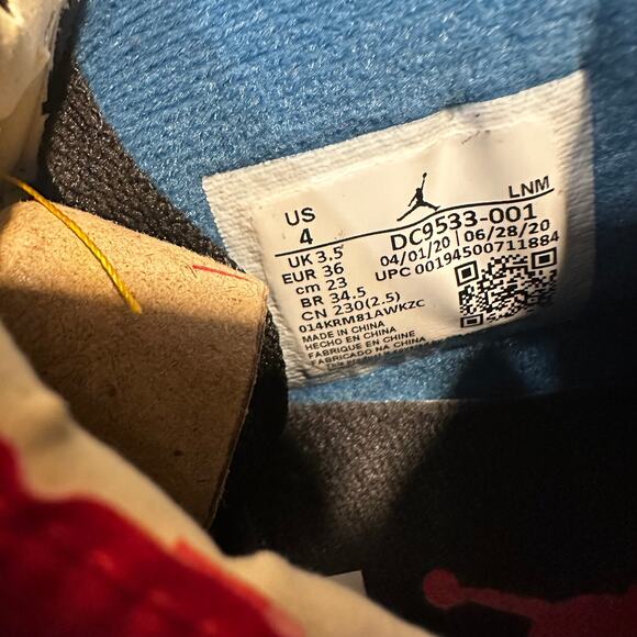 Jordan 4 Retro Union Off Noir – Size 4 – Brand New - Picture 12 of 13